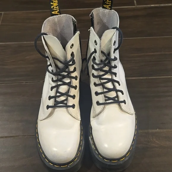 Dr. Martens White JADON Zplatform Boot Sz US 7L - Picture 9 of 13